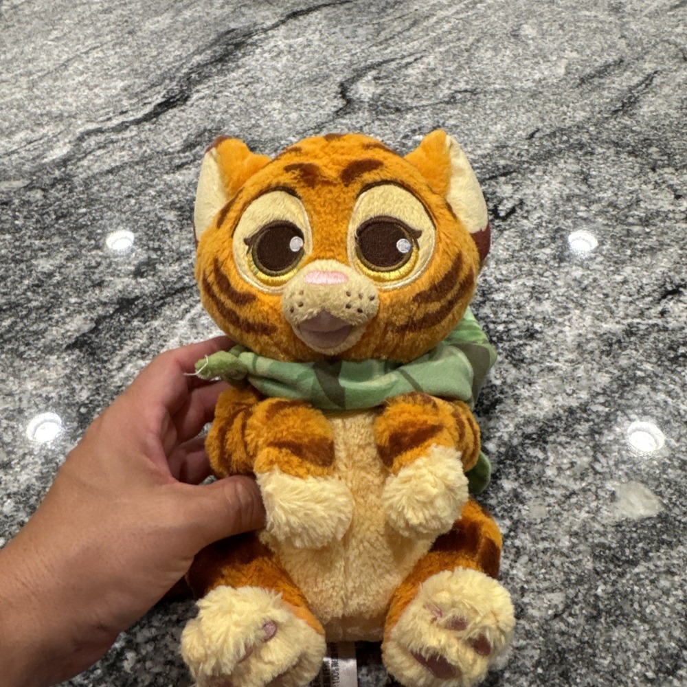 Disney Parks Babies Animal Kingdom Safari Baby Tiger Plush W/ Blanket Pouch